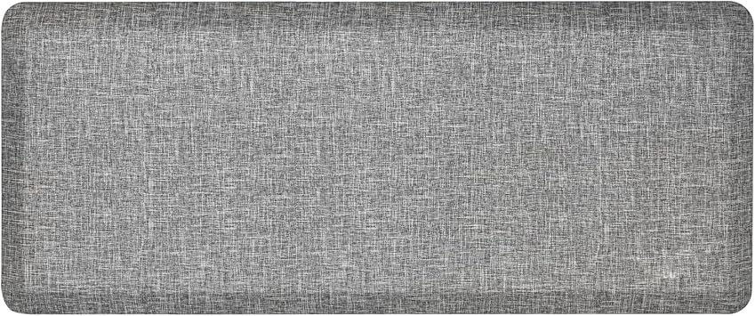 Anti Slip 3/4 inchs Anti Fatigue Kitchen Floor Mat, Ergonomic Comfort Standing Mat, Waterproof Kitchen Runner for Home, Kitchen, Office, Laundry, Garage (Light Gray, 20 x 48 -0.75)