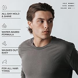 CRVFT Gel Pomade 4oz | High Shine/Medium Hold | Water Based/Water Soluble | Ideal For Short/Medium Thin/Thick Hair | For A Clean Cut Look | Mens Styling Product [Clear], Stylist Approved [Scented]