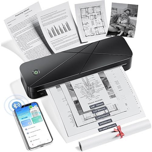 TATTMUSE Portable Printers Wireless for Travel, Inkless Printer for Phone & Laptop, Thermal Bluetooth Small Compact Mobile Printer for Home Use, Support 8.5" X 11" US Letter & A4 Size