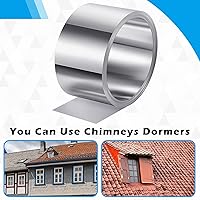 Vista 4 de Zonon Rollo de aluminio de 4 "x 100' para techo y jardín, paneles de techo de metal resistentes a la intemperie intermitentes para prevención