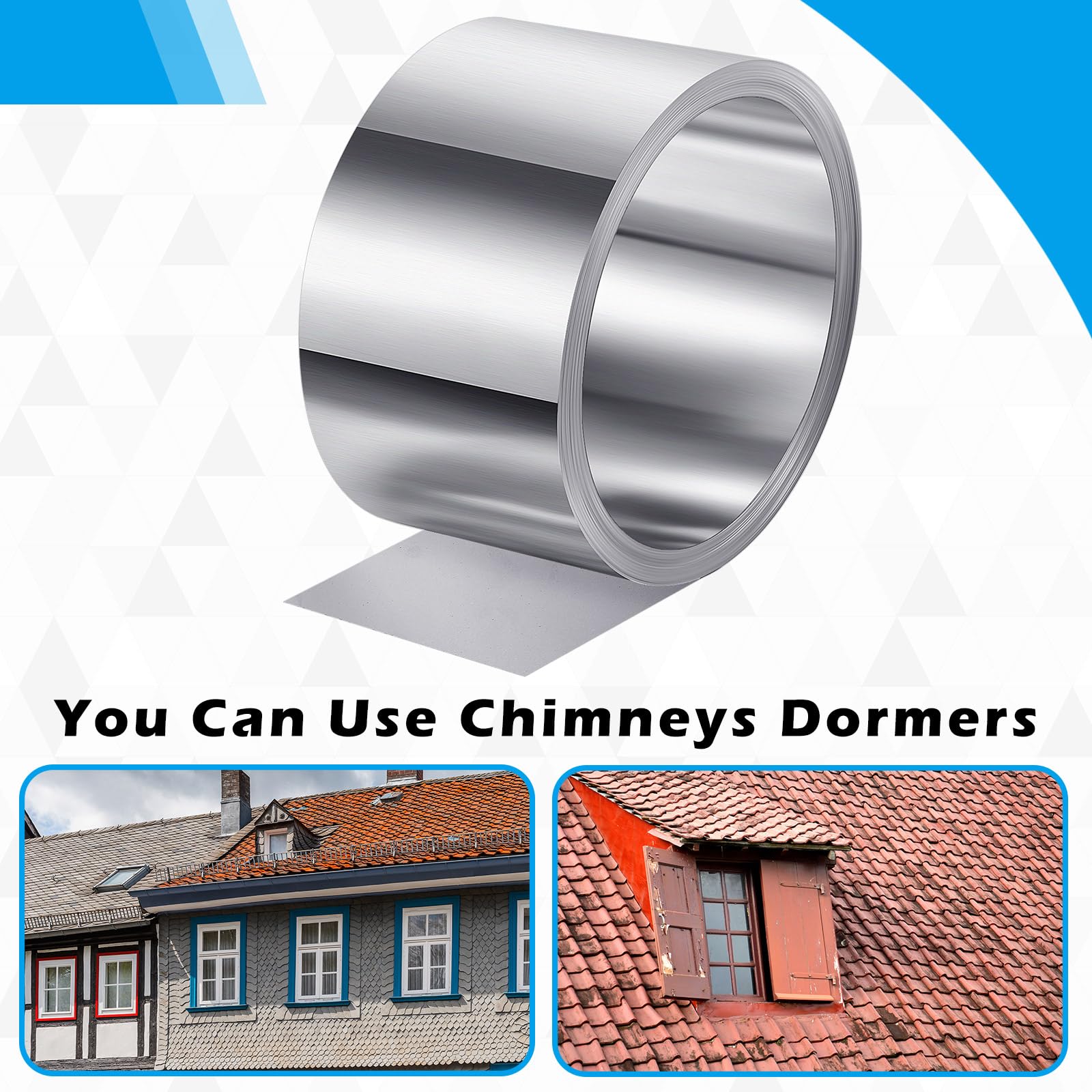 Zonon 4" Copper Flashing Aluminum Roll Flashing Weatherproofing Snow