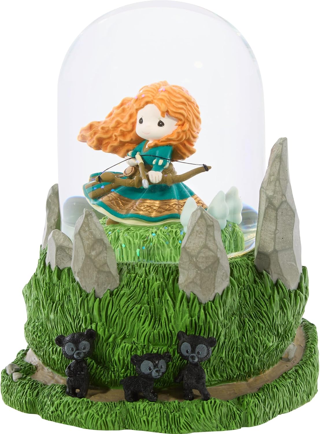 Precious Moments 252101 Disney Pixar's Brave Be Brave, Be Bold, Be You Merida Character Musical Snow Globe image 2