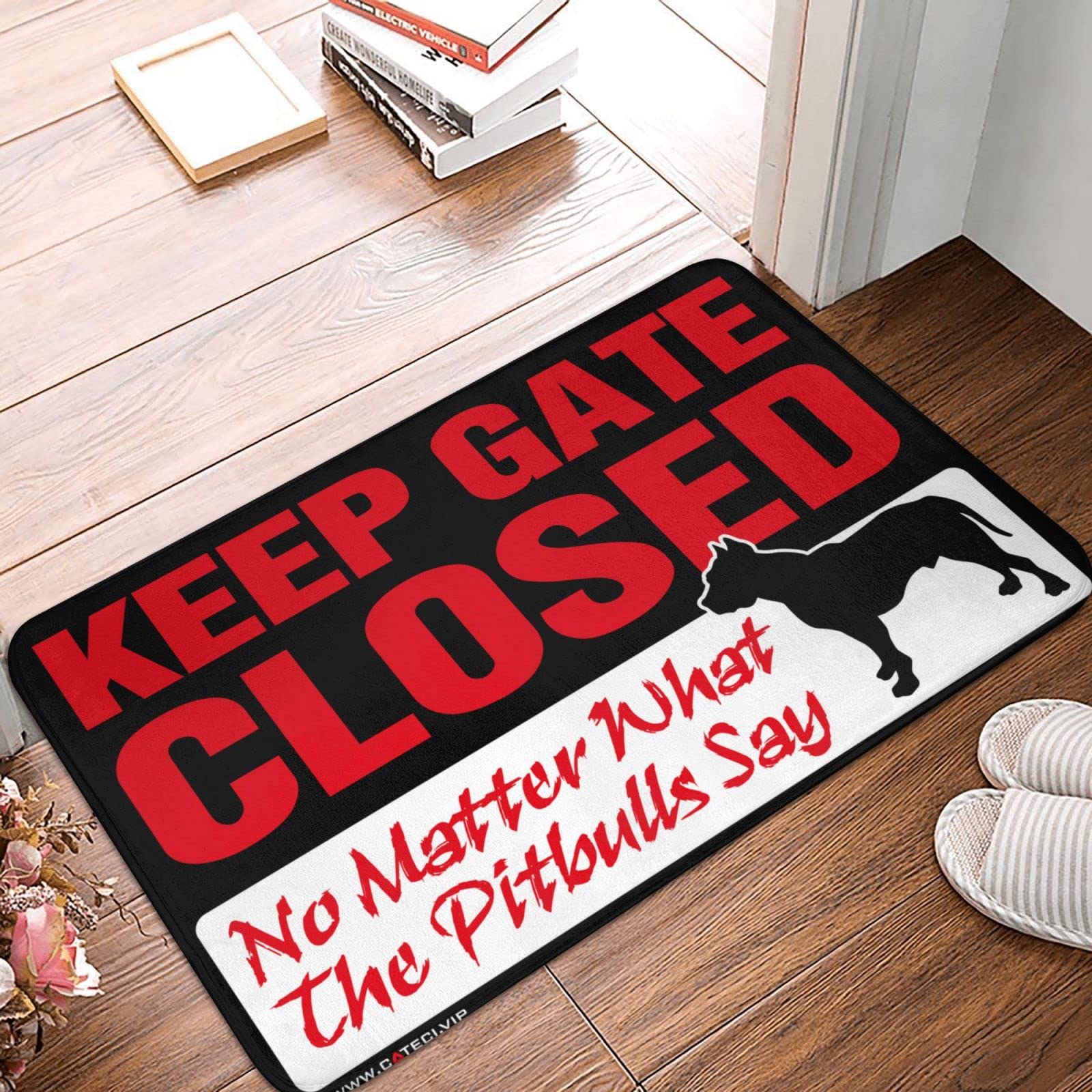 Paillasson extérieur avec message de sécurité grand tapis de sol résistant 50x80 cm pour porte