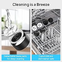 Vista 7 de Consciot CB08 Combo de licuadora y molinillo de 16 piezas para cocina y tamaño personal, mezcla batidos y licuados, bebidas congeladas, comida