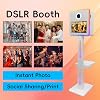 DSLR Photo Booth Machine 15.6 Inch Selfie Portable Touch Screen Camera Photobooth with Flight Case/White Photo Booth with RGB Light for Wedding Party Events (White, 15.6 Inch photobooth)