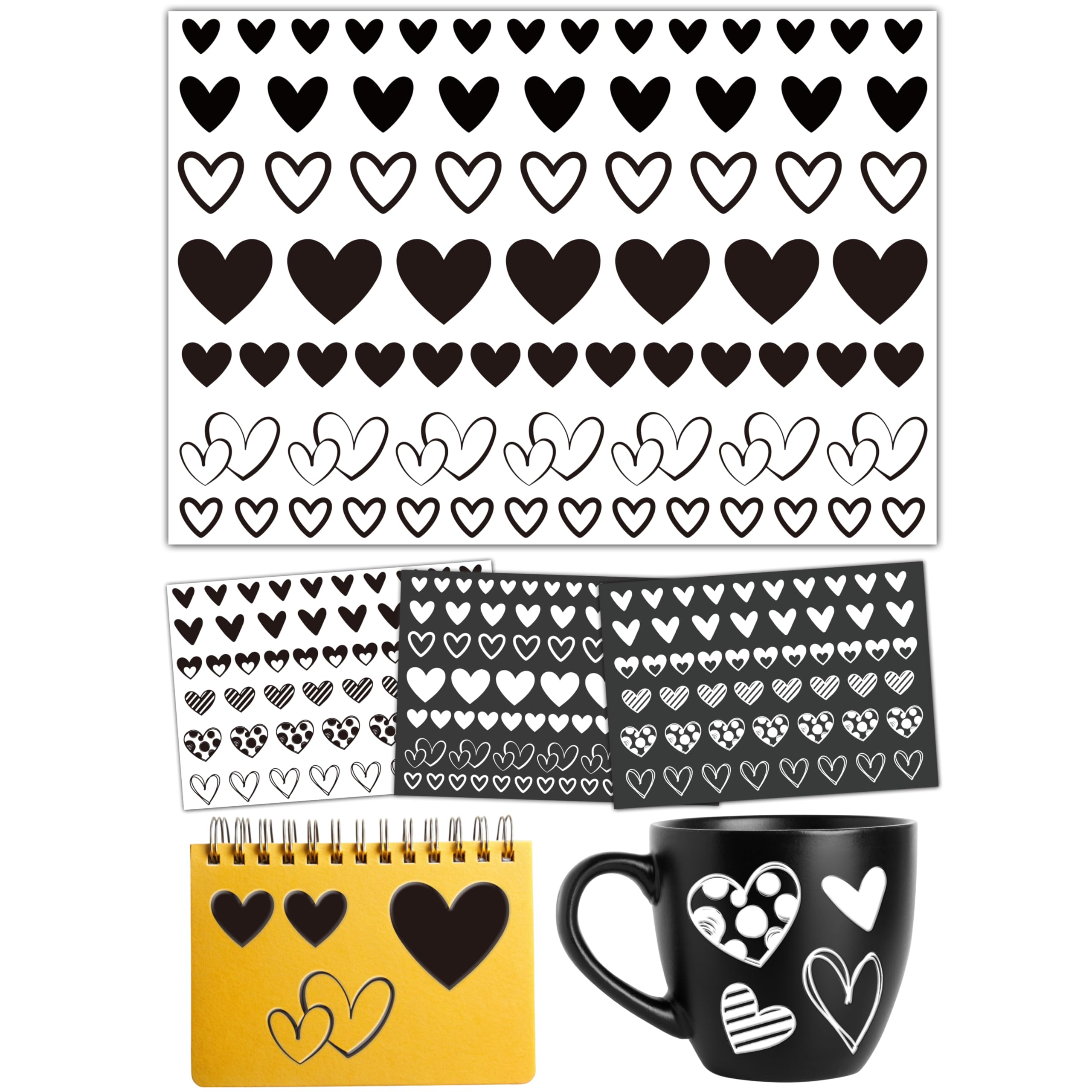 Rub On Transfer Sticker – Dekorative Aufkleber mit Sprüchen, Einfach zu Übertragen, Ideal für Scrapbooking, Karten Gestaltung & DIY Deko