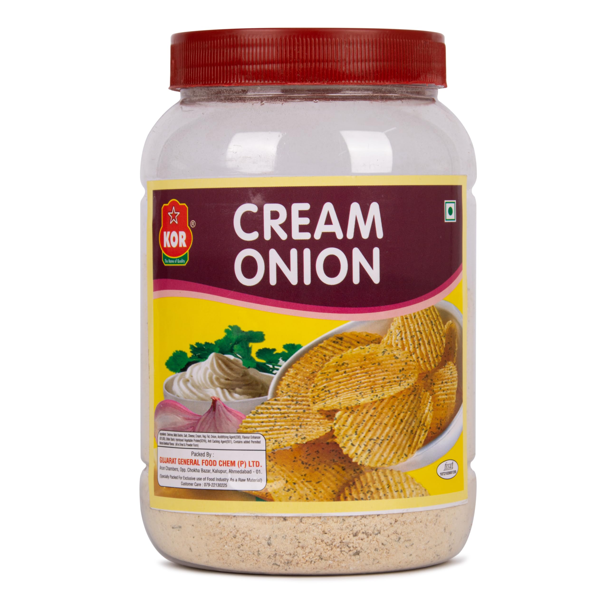 KOR Cream Onion Masala – 400gm Cream Onion Seasoning Powder - Popcorn, Salads, Pasta, Fries, Finger Chips, Dips, Masala & More - Pack of 1