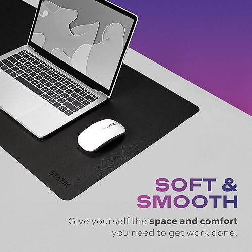 Miniatura 4 de STATIK TaskPad - Alfombrilla de mouse de cuero para escritorio, funda de escritorio grande impermeable en la parte superior de los escritorios, gran