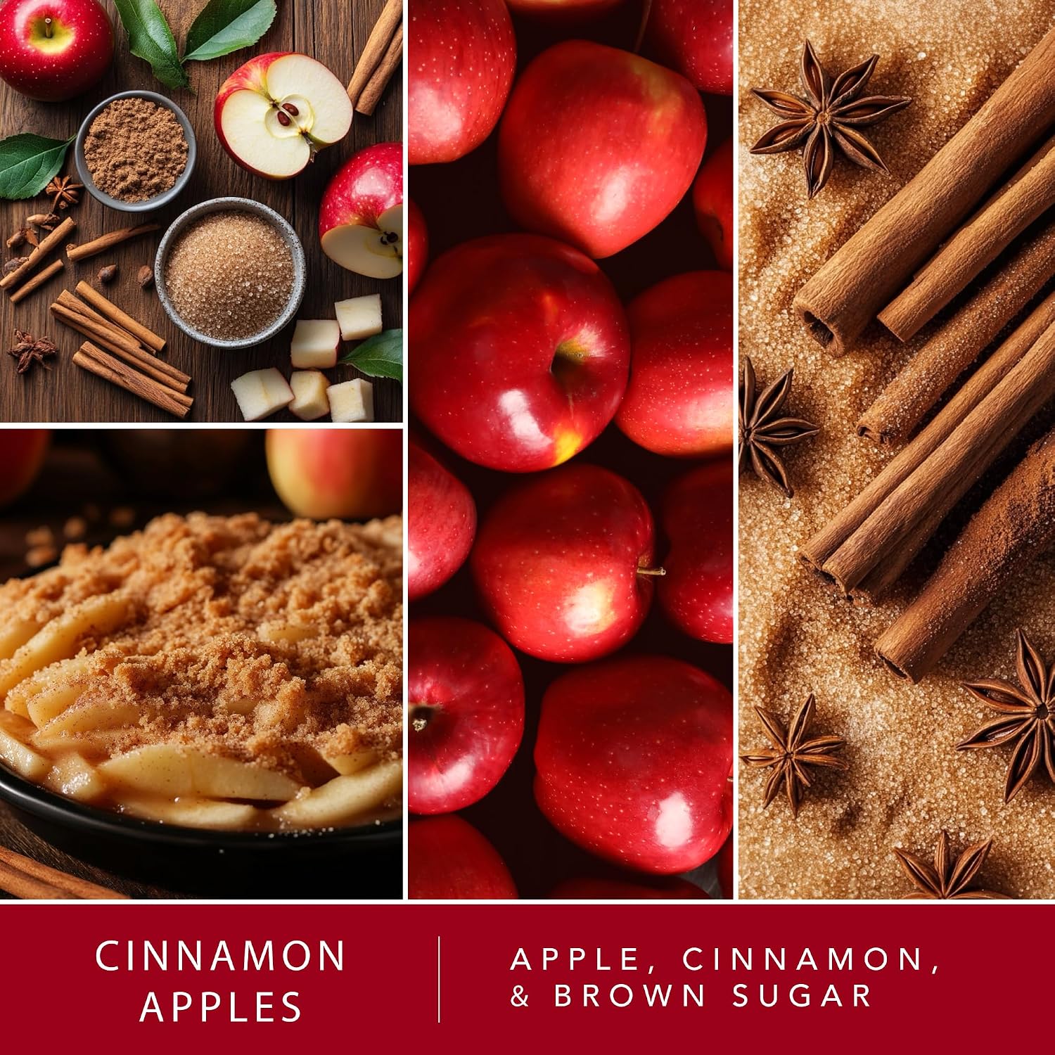 ScentSationals Cinnamon Apples Scented Fall Wax Melts 10oz (24 Cubes)