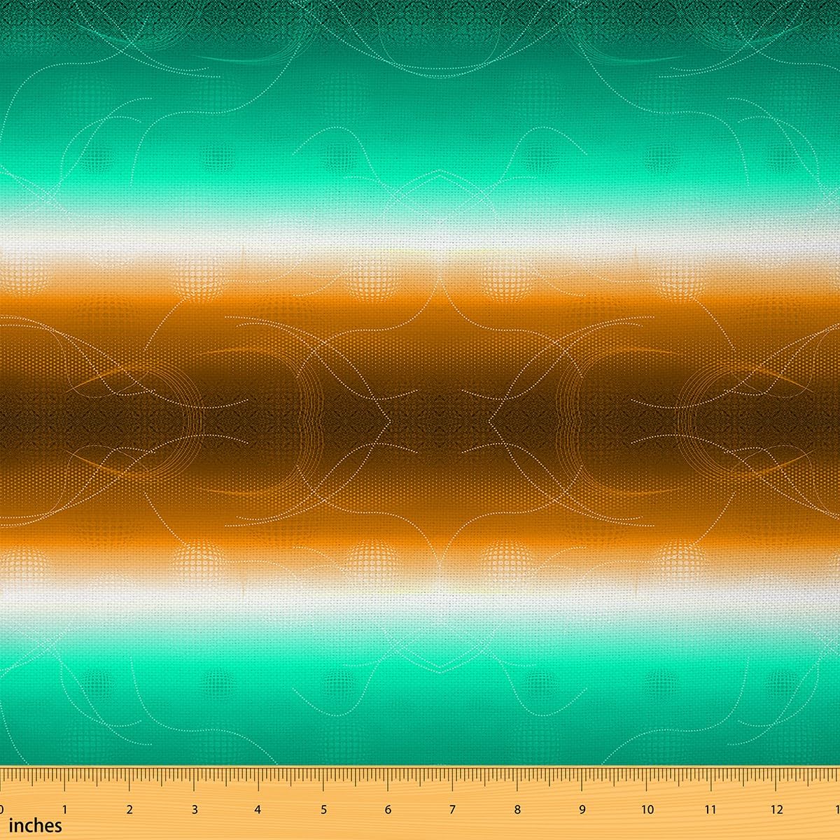 Homemissing Vert Orange Tissus au Metre Pour Fille Garçon Enfants Géométrie Décoratif Tissu 460x150cm Décoratif Géométrie Tissus Couture Pour Chaises Modern Style Tissu de couture