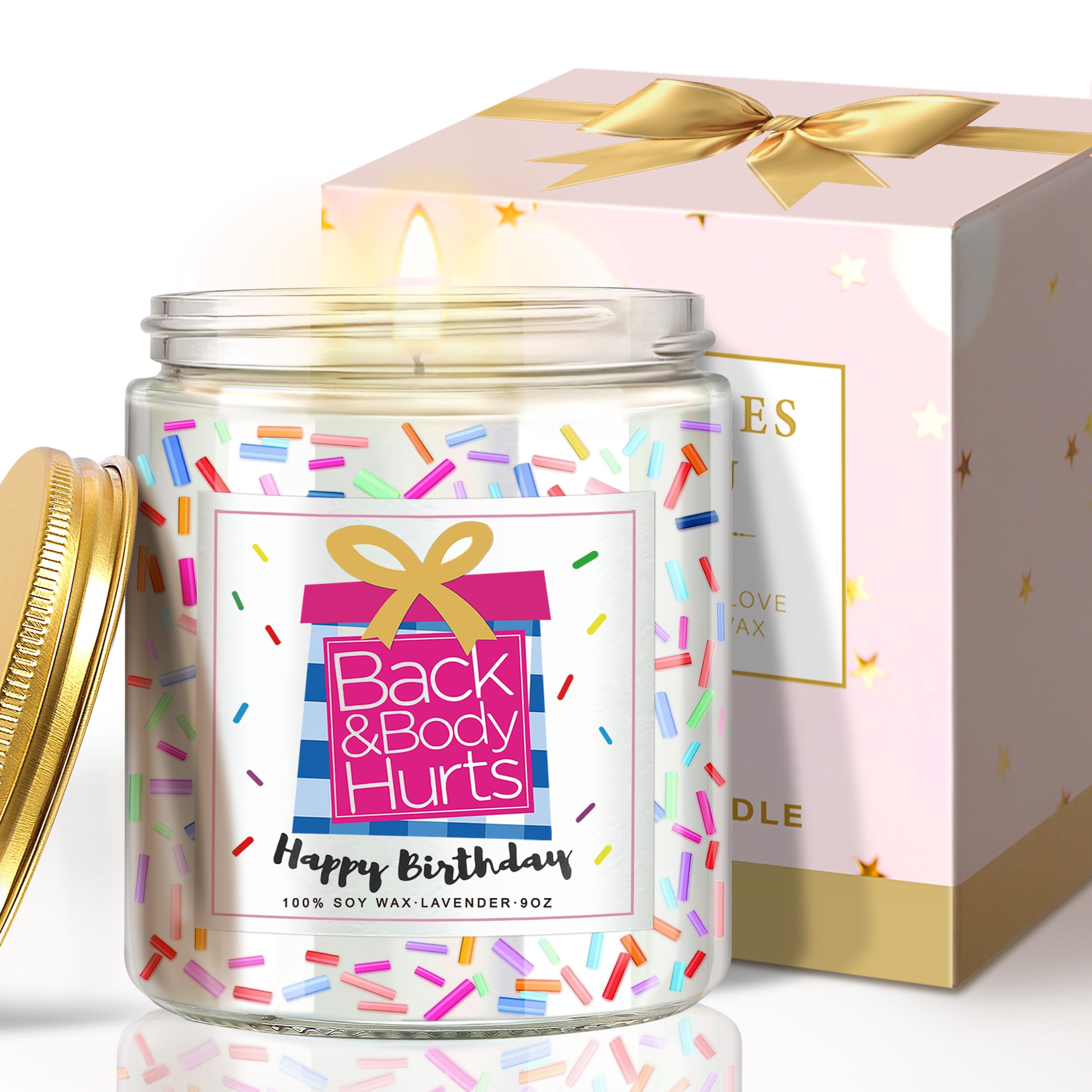 Jumway Birthday Gifts for Women Birthday Candle Gift Funny for Women Men, Best Friend Happy Birthday Gifts for Her