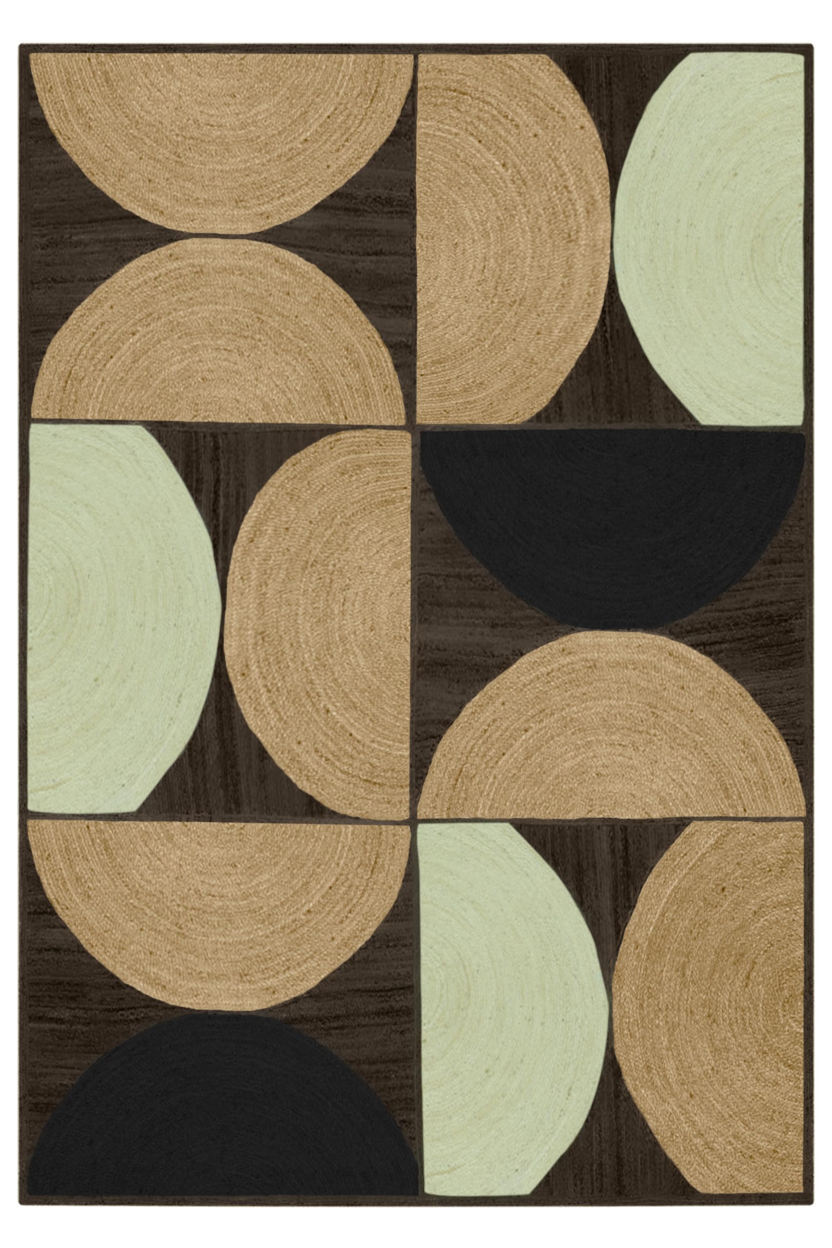 Tapis en jute pour intérieur et extérieur salon et terrasse