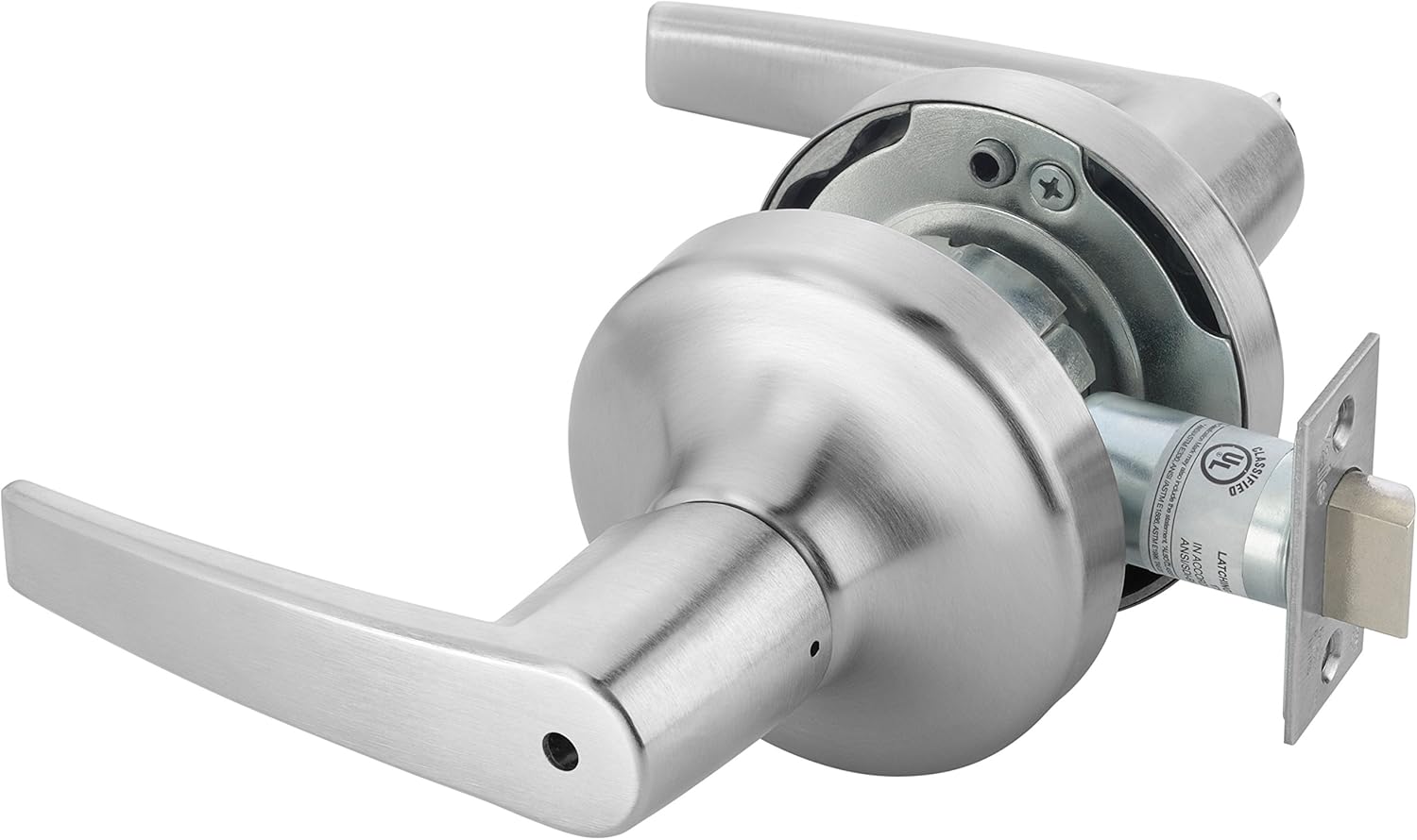Yale MO4702 LKSET X 693 Door Lever Lockset, Cylinder Lockset, Privacy Lock, chrome/satin chrome