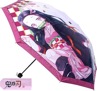 Roffatide Anime 39 in Travel Umbrella Windproof Waterproof Anti-UV Protection Umbrella Small Compact Light Folding Umbrella