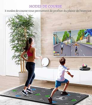 Tapis De Danse Double Électronique Sans Fil Pour TV Et Ordinateur - 100 Musiques + Jeux