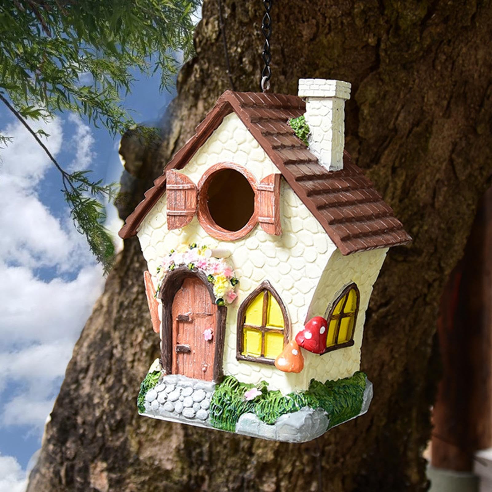 Casetas para Pájaros para Exterior Refugio antiviento de 21 cm