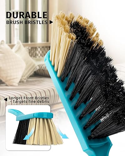 Miniatura 5 de MR.SIGA Juego de recogedor y escobillas, paquete de 2, azul y gris