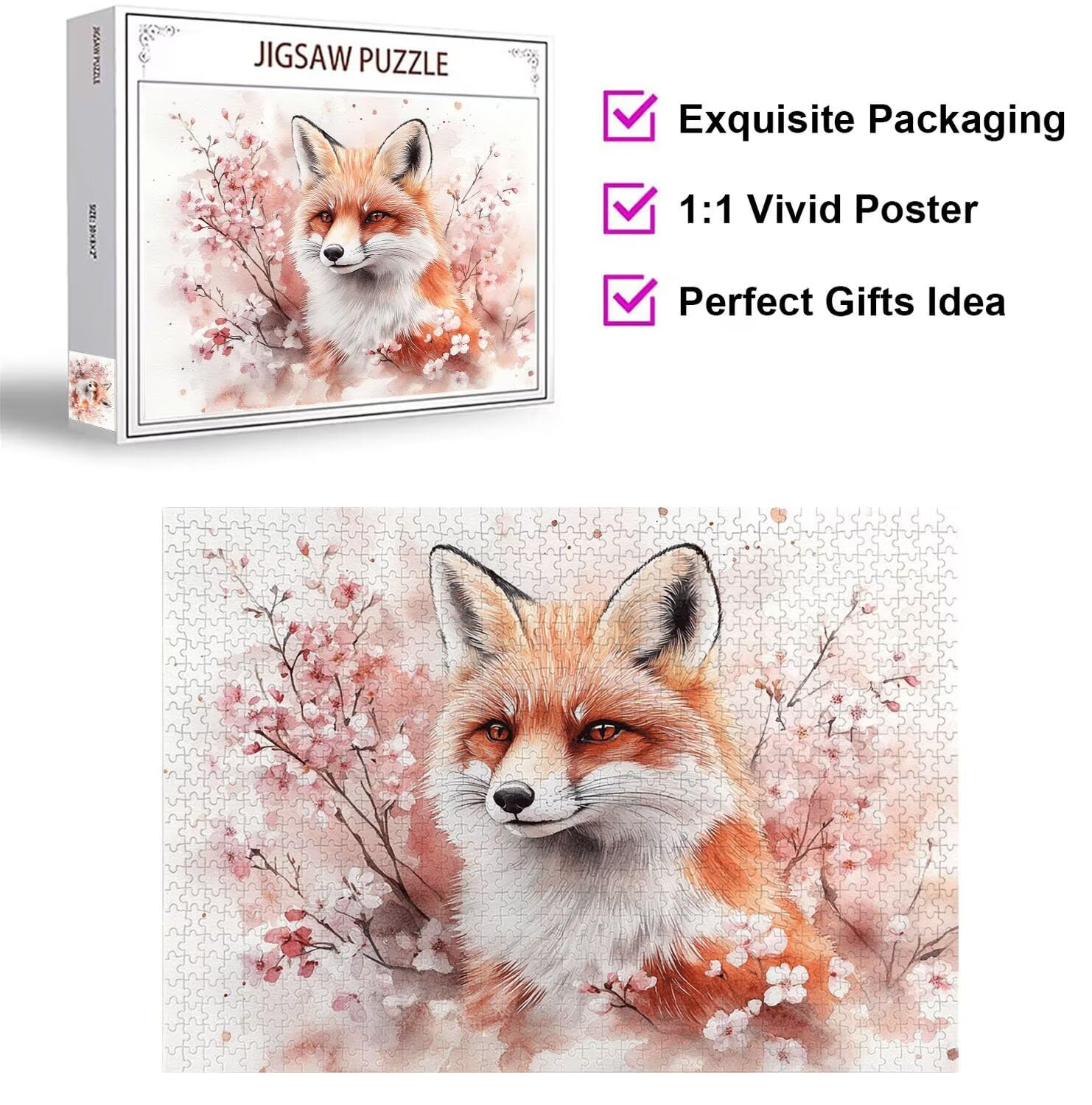 Puzzle 1500 Pezzi volpe Puzzle Adulti, Gioco Educativo, n-261 | Jigsaw Puzzles piante, Impossibile Difficile Sfida, Classici Gioco Familiare, Giochi Divertenti, Idee Regalo