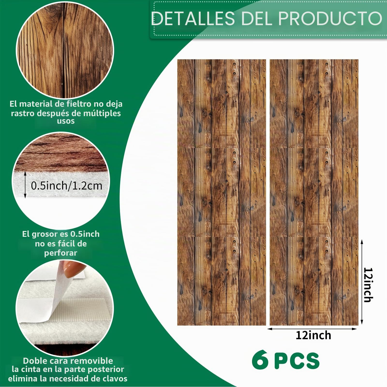 KEAGAN Tablero de dardos de grano de madera, protector de pared de diana, protector de pared de fieltro, protección de pared autoadhesiva, tablero de dardos de pared empalmado, tablero de dardos con