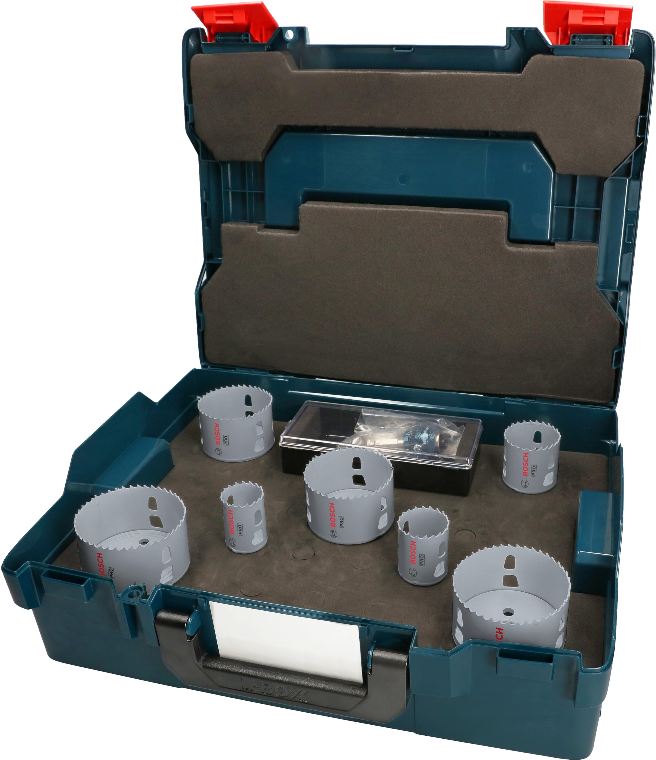 Bosch 13x PRO Multi Material Power Change Plus Hole Saw Set - L-Boxx (for Softwood, Drywall, Diameter 32, 41, 51, 73, 76, 83, 86 mm, Professional Accessories Drill/Screwdriver) โ image 1