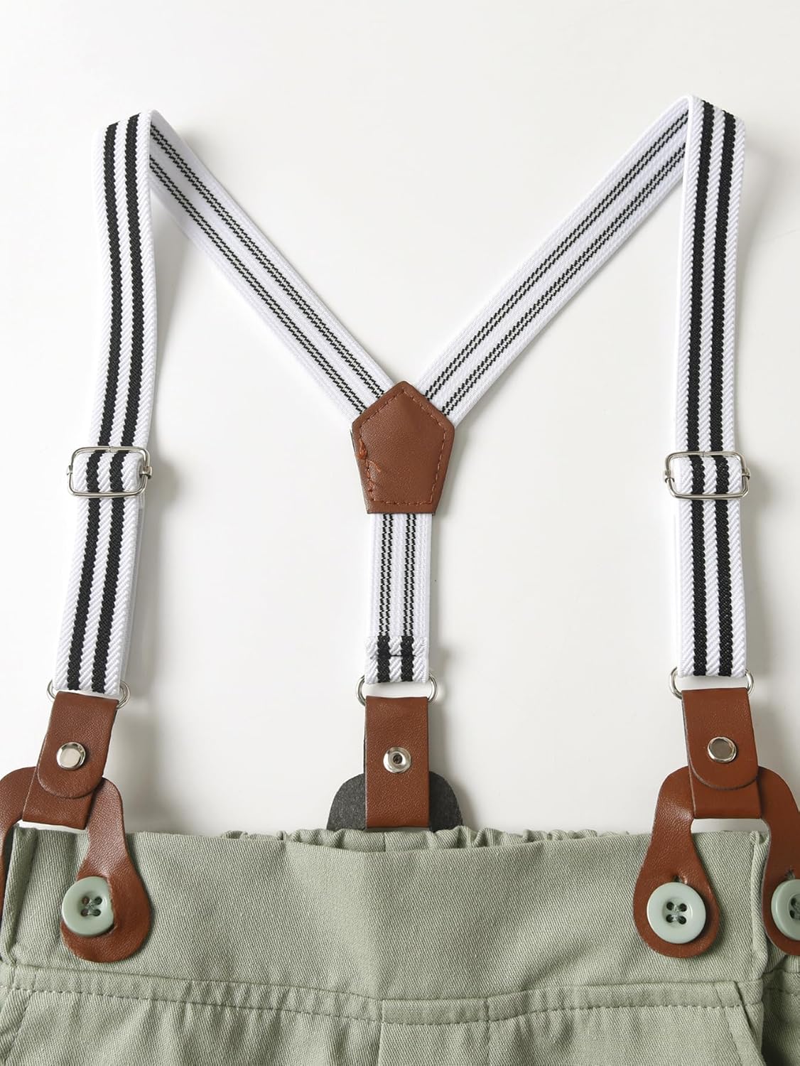 Boarnseorl Baby Boys Pants Sets,Toddler Gentleman Outfits, Infant Long Sleeve Shirt + Pants + Bow Tie + Suspenders - Image 5