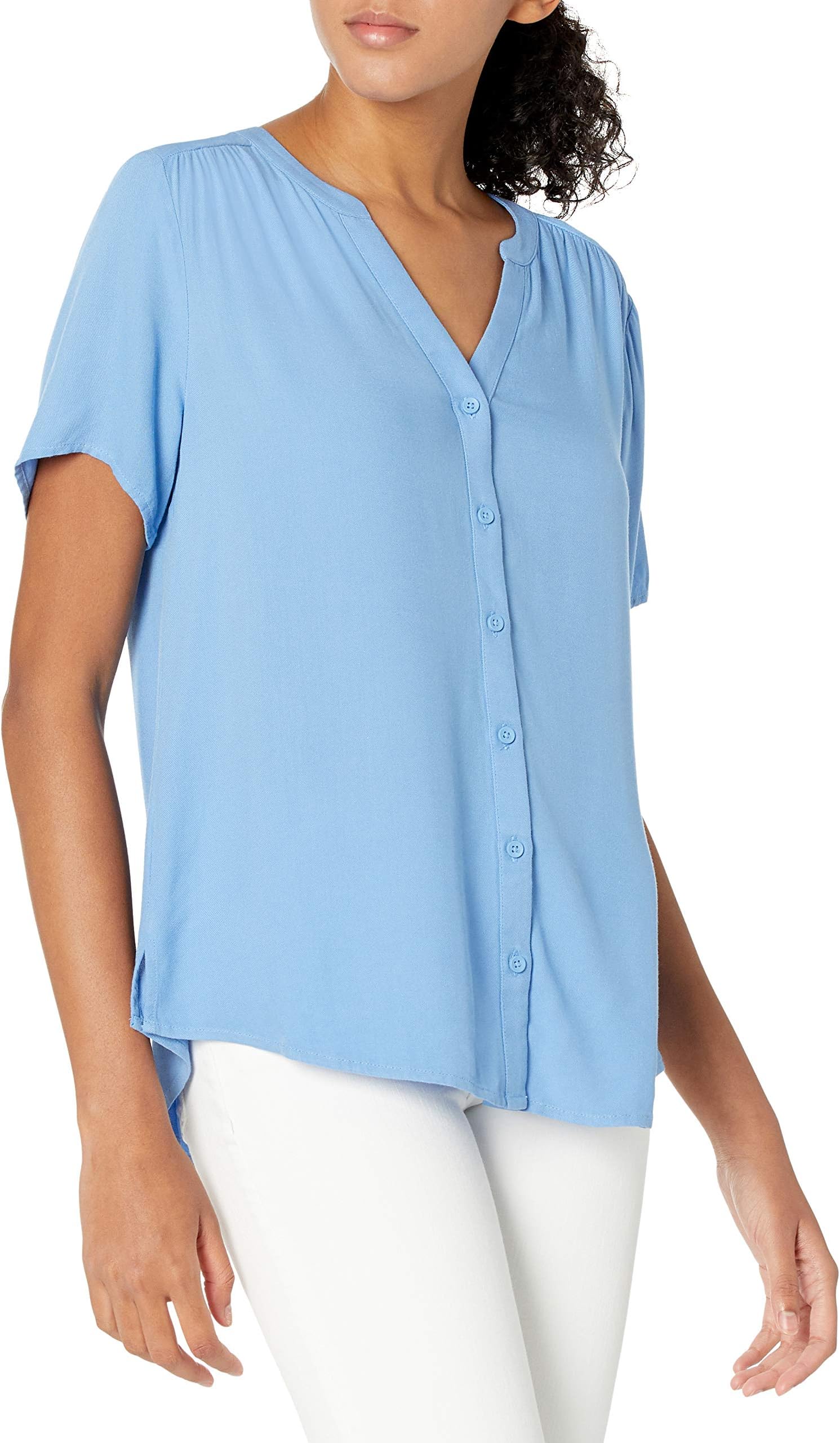 Women's Short-Sleeve Woven Blouse