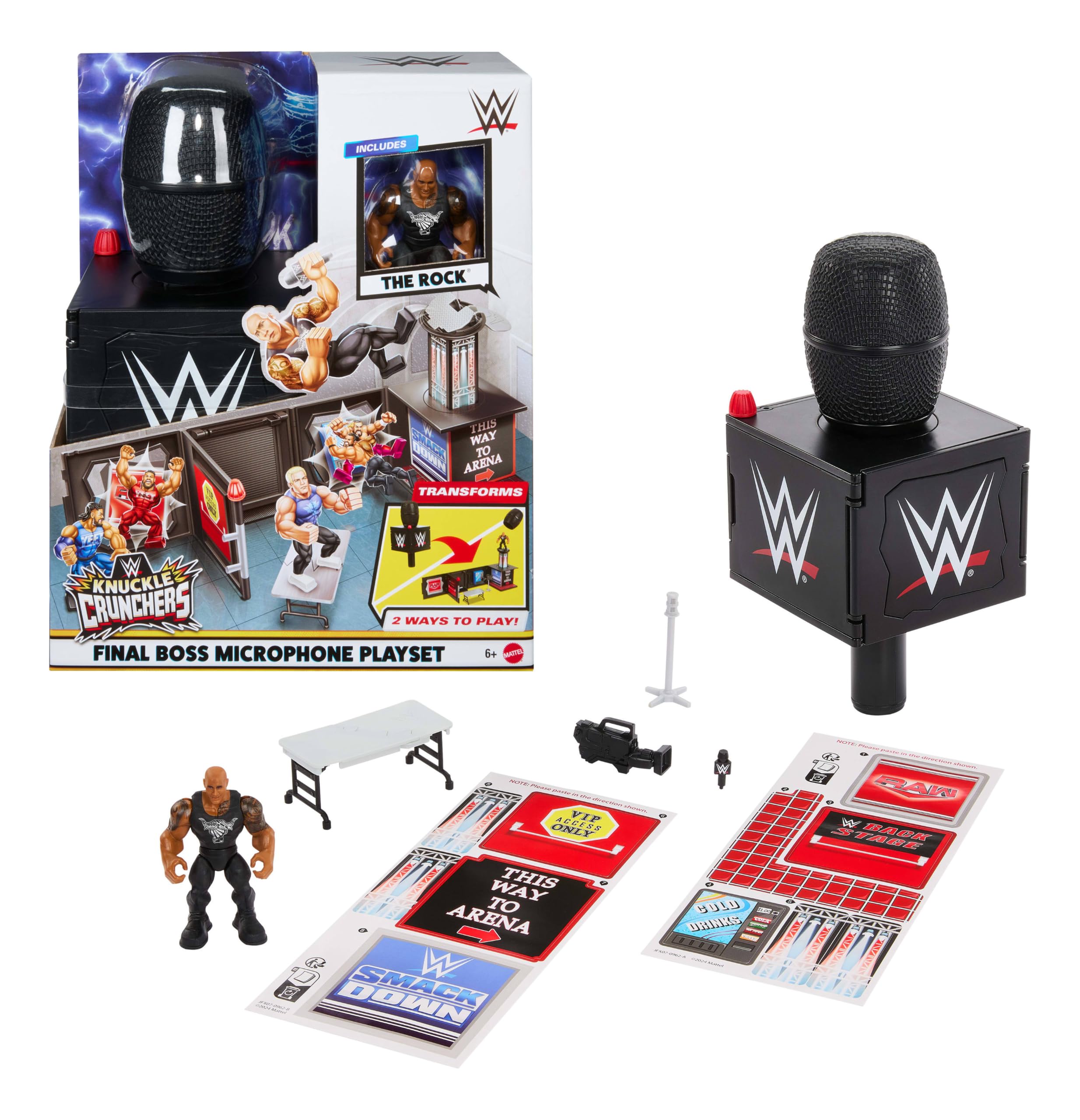Buy Mattel WWE Knuckle Crunchers 2-in-1 Microphone and Playset