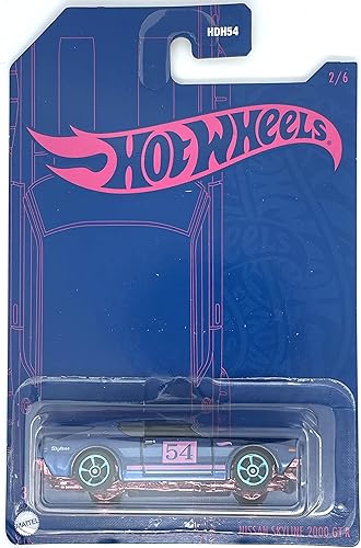 Hot Wheels Nissan Skyline 2000 GT-R 2022 - Perla y cromo serie 2/6 [azul/rosa]