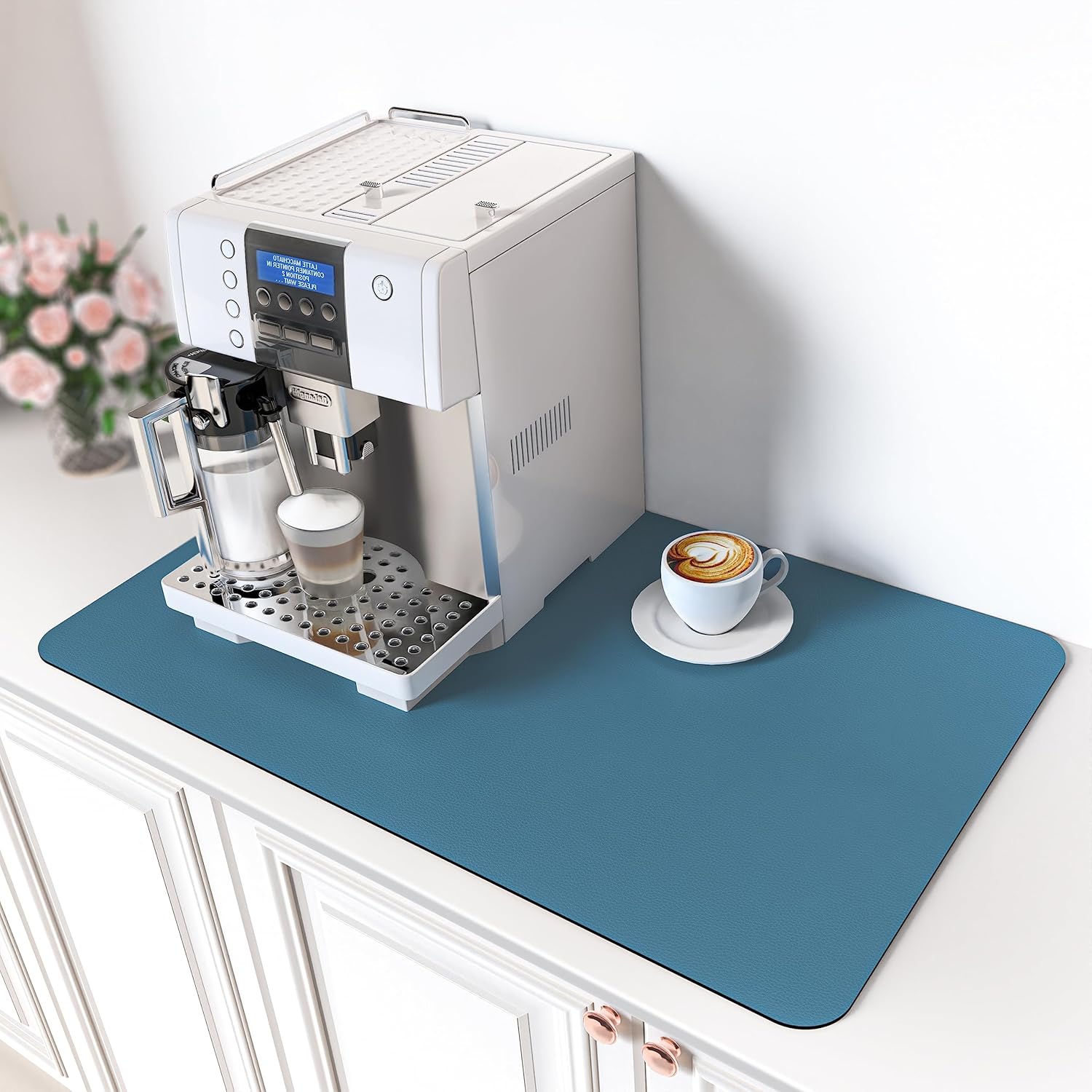 PoYang Coffee Mat 16" X 24" Coffee Bar Mat with Rubber