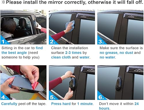 Miniatura 7 de Hypersonic - Espejo de visión lateral para automóvil, SUV, espejo de punto ciego gran angular, espejos retrovisores exteriores con superficie limpia