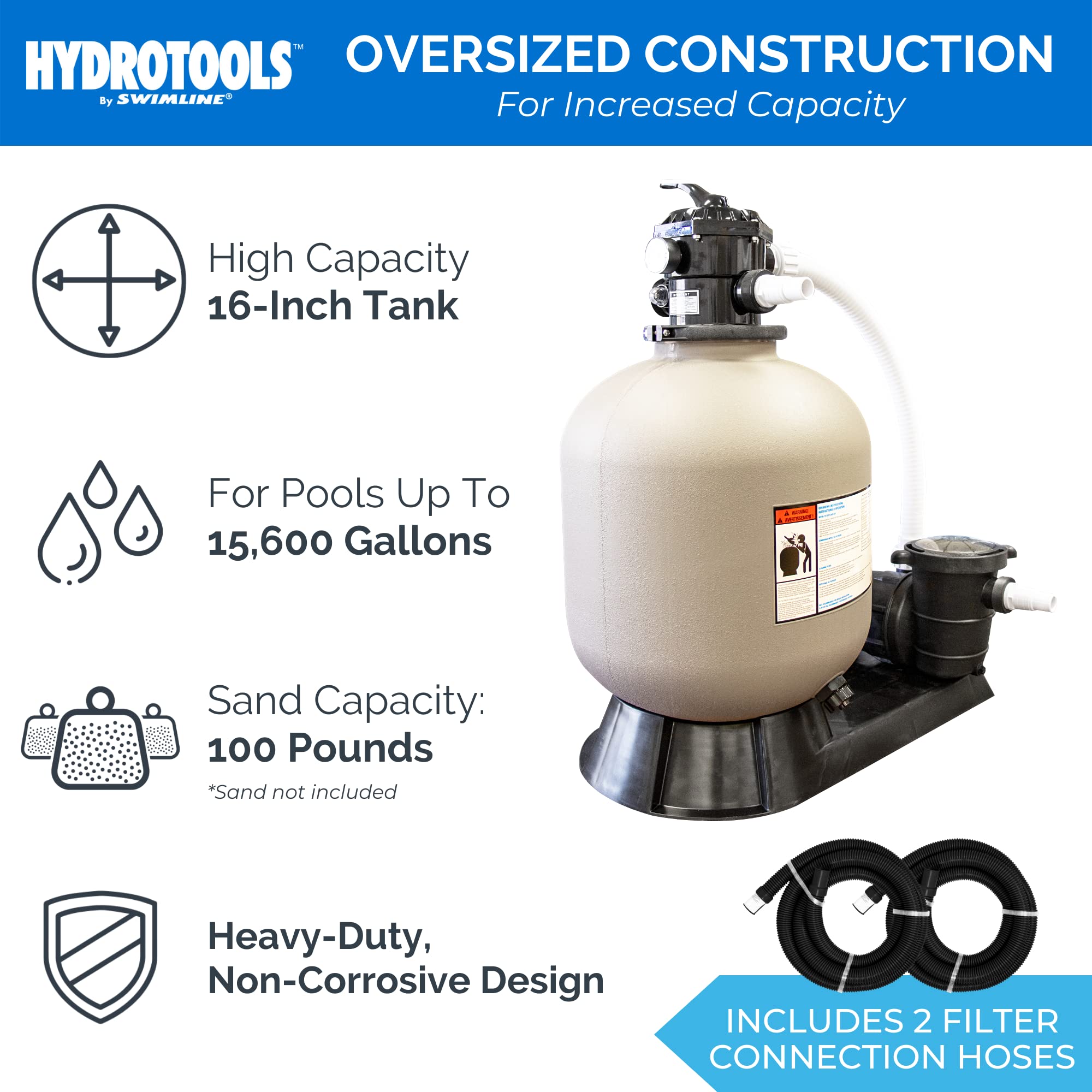 Amazon.com : Swimline HYDROTOOLS 71610HCK 16 Inch Sand