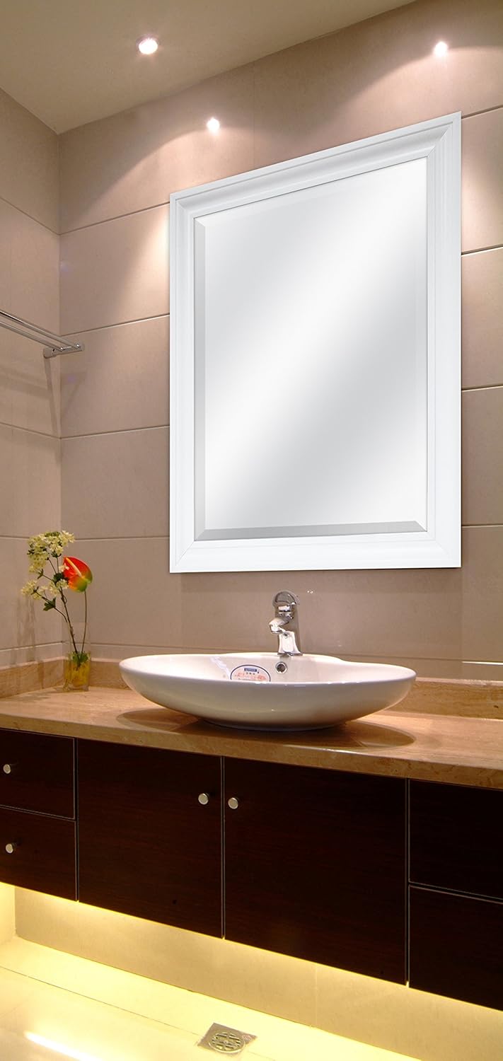 Super Brands MCS 21.5x27.5 Inch Rectangular Wall Mirror, 26.5x32.5 Inch Overall Size, White (20453) One-Day Sale: Up to 40% Off MCS 21.5x27.5 Inch Rectangular Wall Mirror, 26.5x32.5 Inch Overall Size, White (20453)