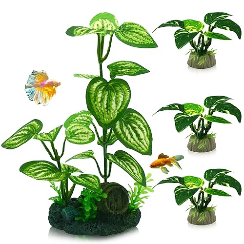 EDGCTYU Aquarium Silk Plants for Betta Fish Tank, Aquarium Plant