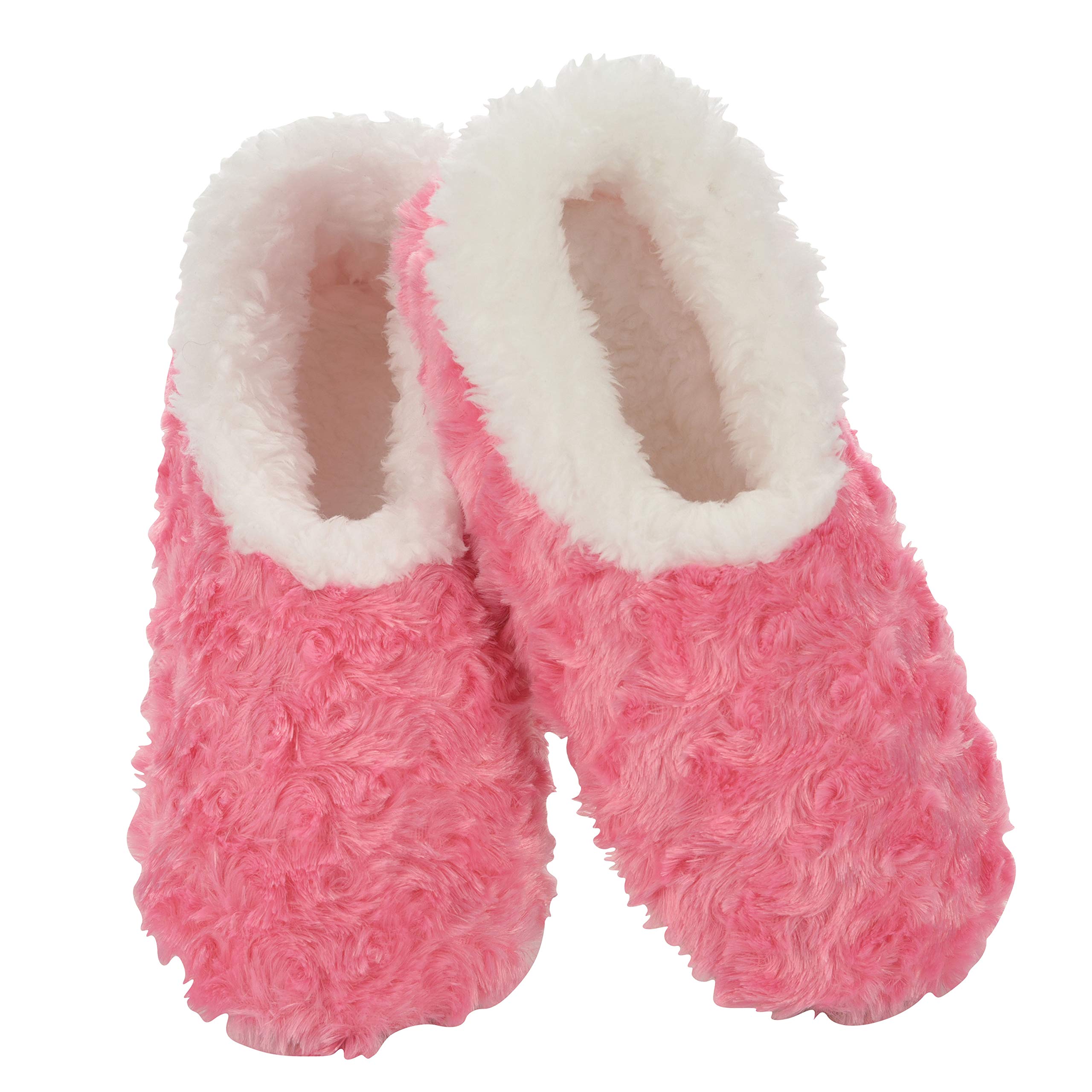 Womens Slipper Socks - Roses in Bloom - Cozy Slippers for Women - Fuzzy House Slippers for Indoor Use - Soft Sole Slippers - Roses in Bloom