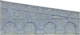 Murs de sout&egrave;nement cintr&eacute;s en escalier hauteur moyenne x 2 (brique bleue ing&eacute;nieurs)