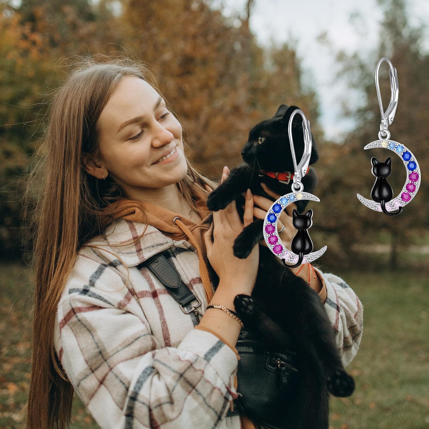 Flower Animal Earrings 925 Sterling Silver Animal French Dangle Earring Flower Earring Jewelry for Women US2 - Image 5