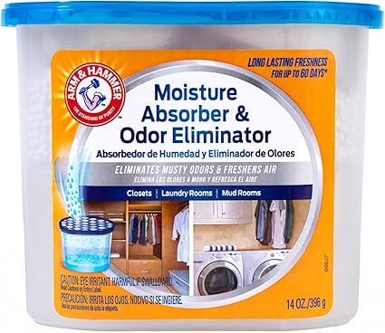 Arm & Hammer Fragrance Free Disposable Moisture Absorber and Odor Eliminator 14 oz. Tub
