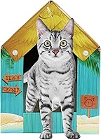 Vista 13 de Casa para gatos con rascador y hierba gatera incluida - Camión de comida