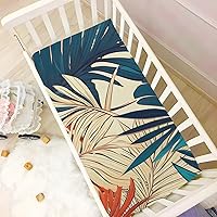 Vista 6 de Fitted Crib Sheets Tropical Leaves Mini Crib Sheets for Boy & Girl Toddler Mattress Sheets Playard Sheet 21216163