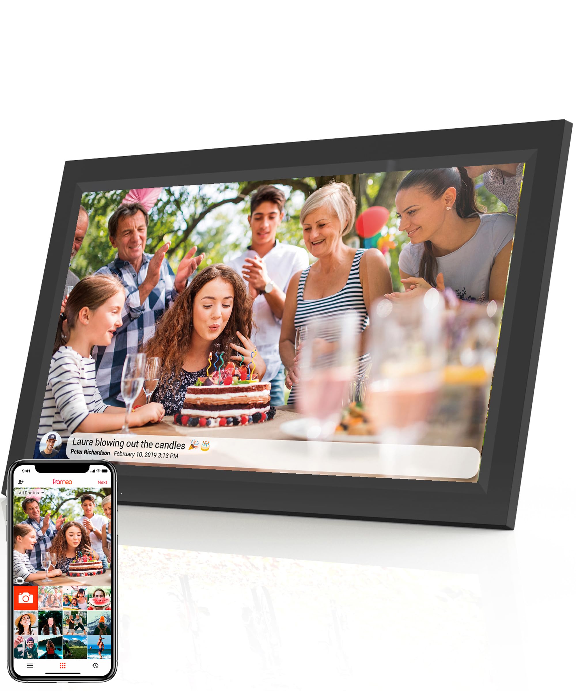 Denver PFF-1503B digital photo frame 39.6 cm (15.6")