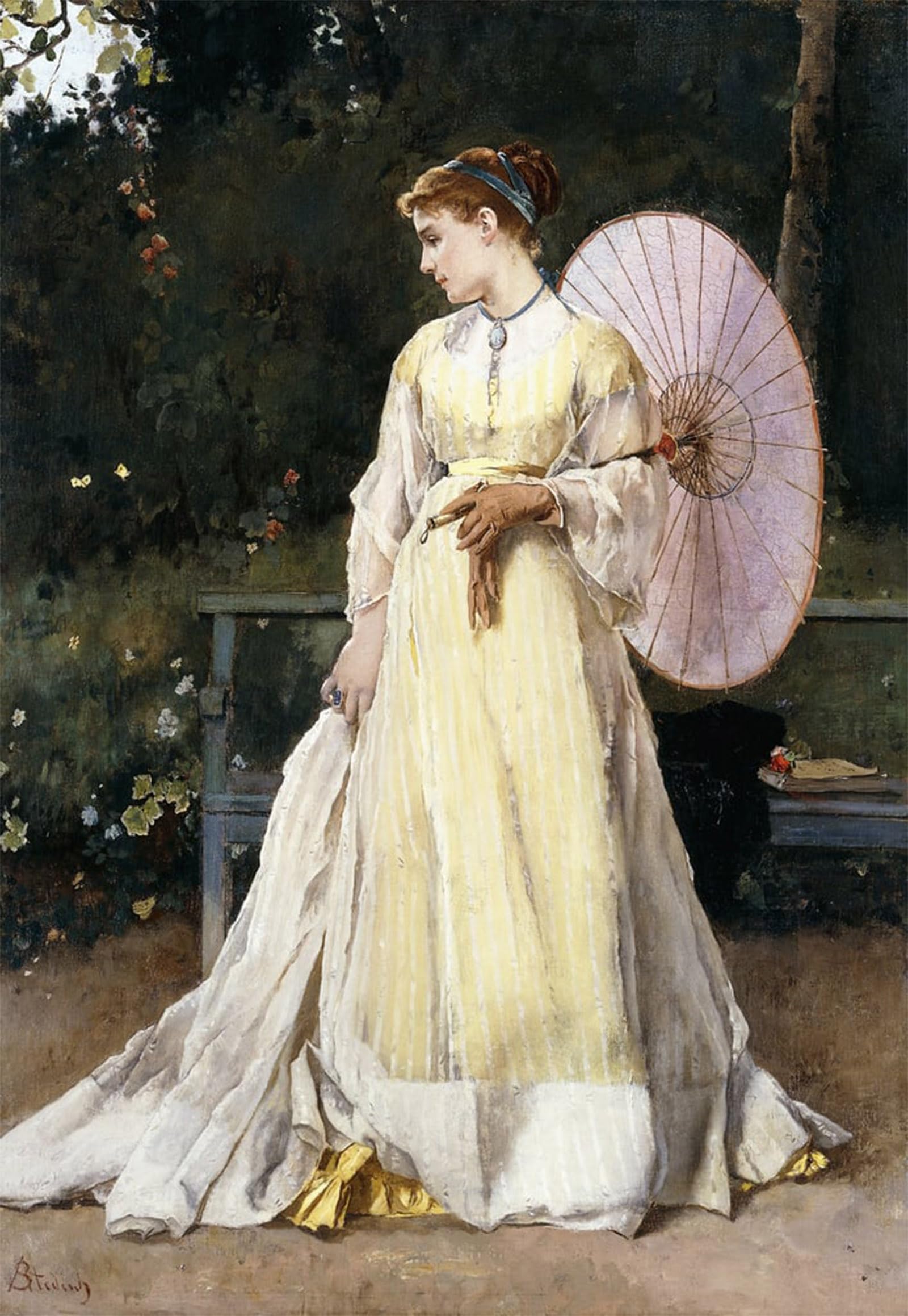 Tableau à la campagne d'Alfred Emile Stevens pour décoration murale chic de salon
