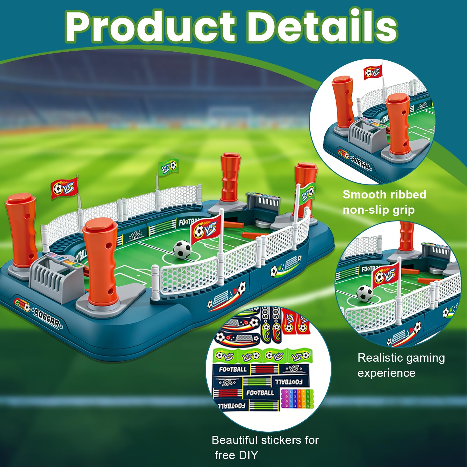 Jeu de Société Football de Table, Interactif Babyfoot Enfant, Goût Jouet de Table de Football, Cela Contribue à Améliorer la Coordination œil Main, pour Les Enfants et Les Adultes