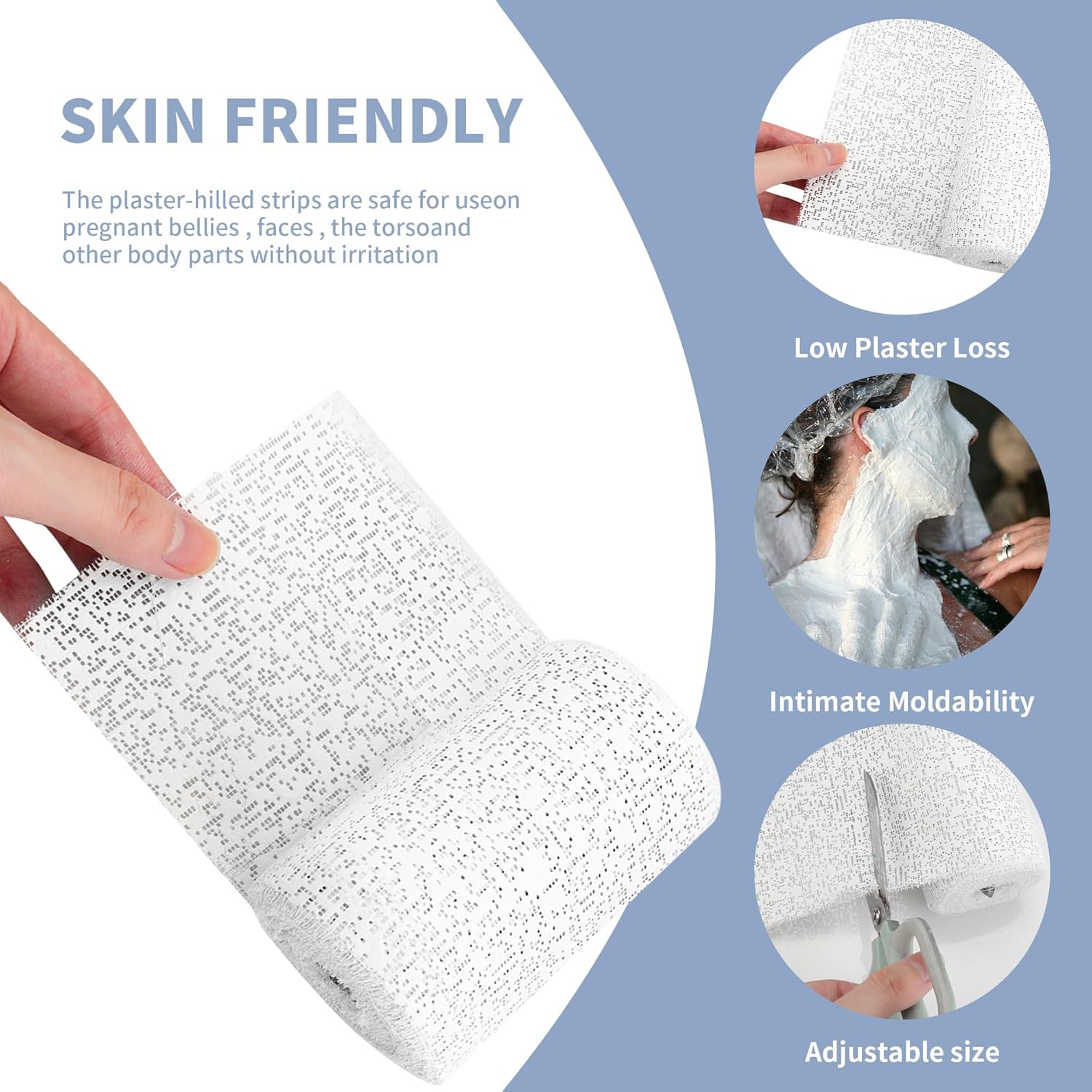 12 Rolls Plaster Cloth Rolls, Plaster Gauze Bandages for Craft Projects, Mask Making, Belly Casts, Body Molds, 4 x 106 Inches
