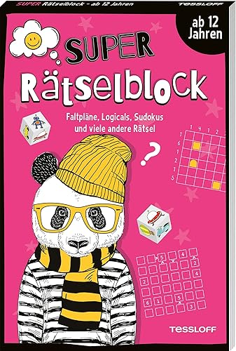 Super Rätselblock ab 12 Jahren. Faltpläne, Logicals, Sudokus und viele andere Rätsel / Für Rätsel- und Knobelfans / Von Rätselmacher Stefan Heine: 128 Seiten Rätselspaß (Rätsel, Spaß, Spiele)