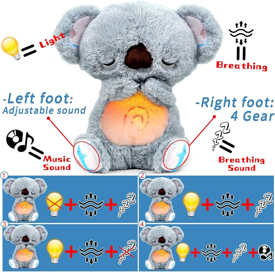 TaimeiMao Schlummer Otter Kuscheltier - Mit Atembewegung & Herzschlag Für Babys