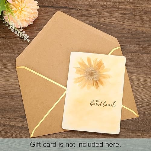 Miniatura 4 de PATIKIL Paquete de 100 sobres de 5 x 7 para tarjetas A7, sobres de Navidad, sobres con solapa en V con borde dorado para oficina, tarjetas de regalo