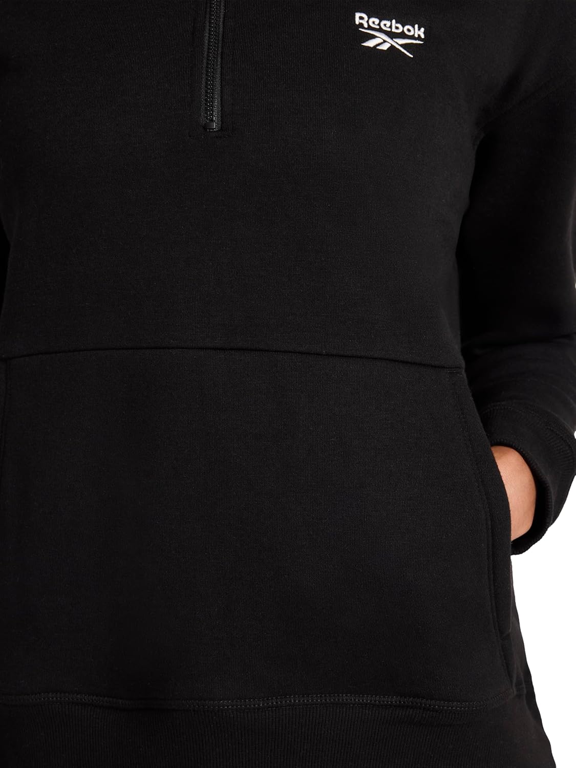 Reebok womens Classic Half-zip Sweatshirt, Standard Fit, Midweight Cotton-poly Fleece Fabric - Image 5