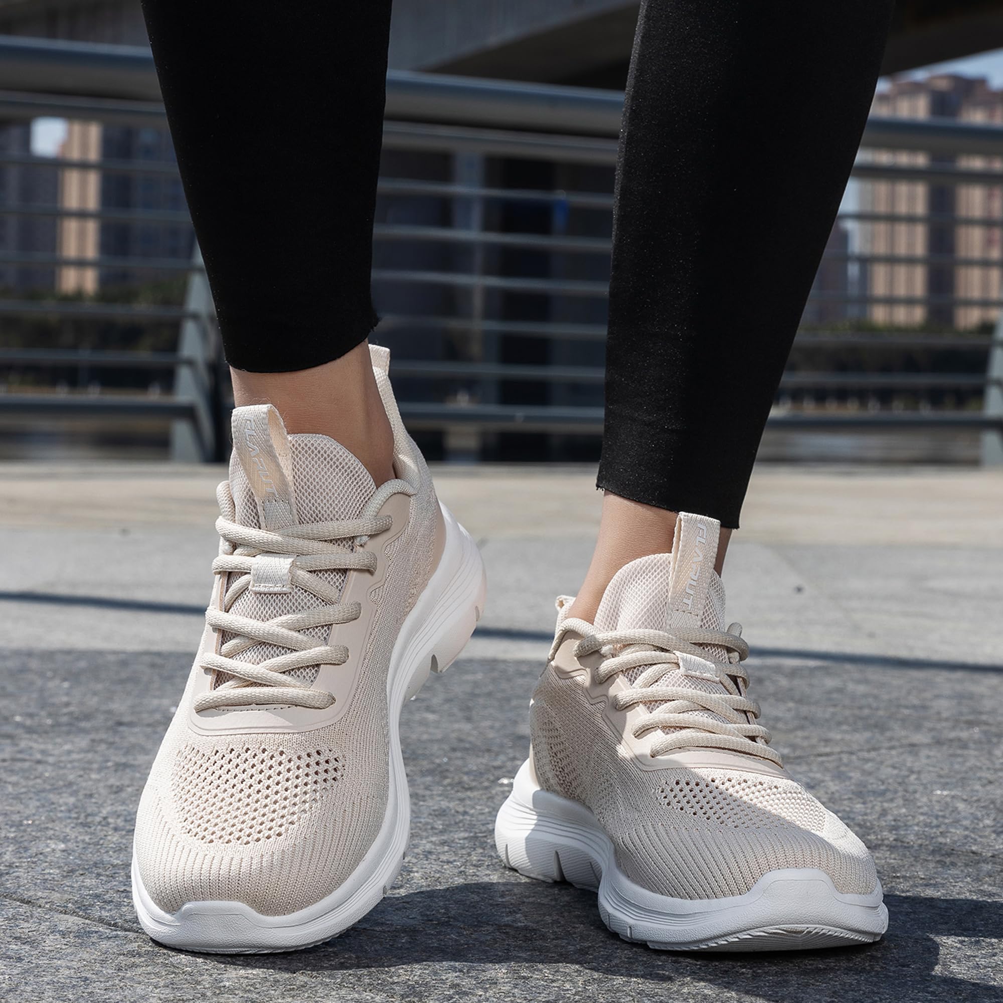 FLARUT Zapatillas Running Mujer Transpirables Ligeras con Malla, Antideslizantes, Amortiguación, Ideales para Caminar, Fitness, Jogging, Gimnasio y Exterior