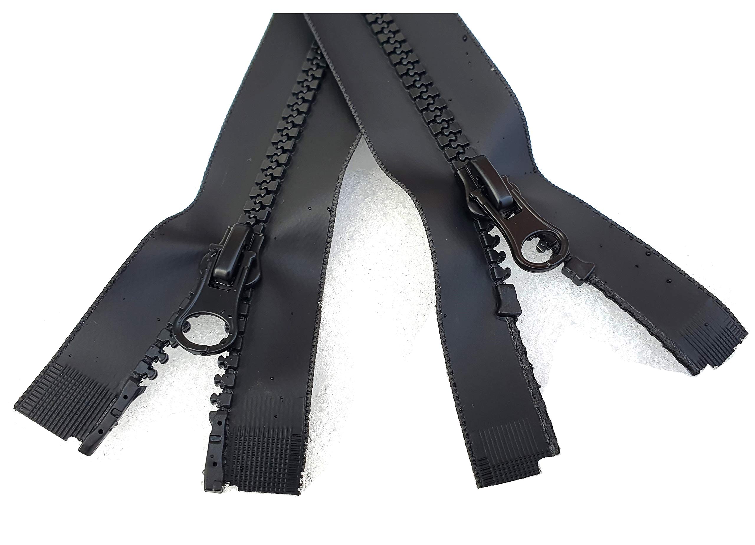 Everest1953 Wasserdichter Outdoor-Reißverschluss – TPU Beschichtet, 65 Cm, Schwarz Matt, Für Jacken & Rucksäcke