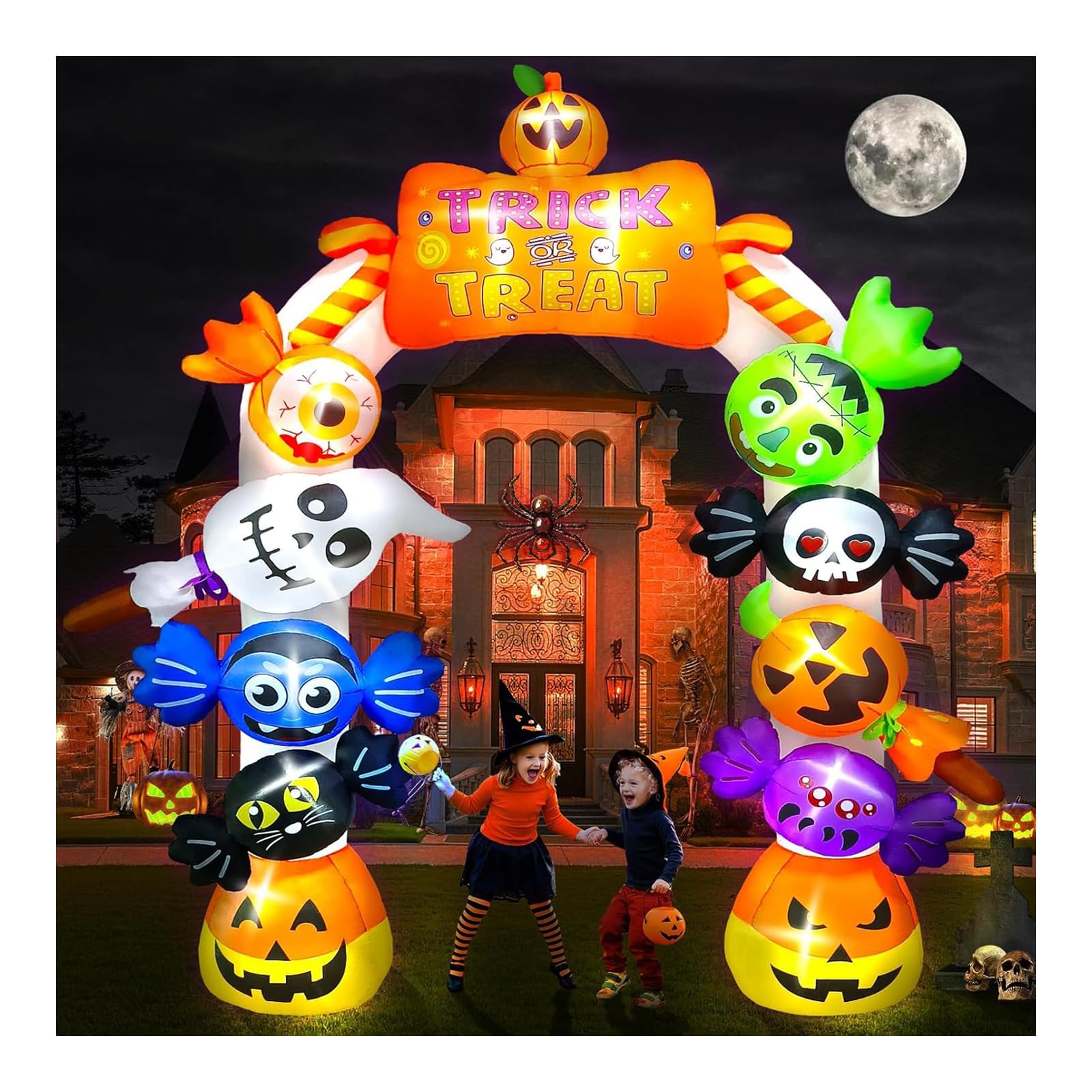 Décoration extérieure gonflable Halloween Kalolary 10Ft avec LED